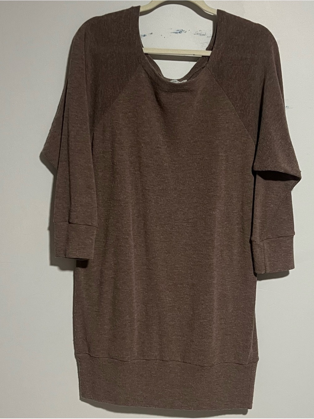 Charlotte Russe Chocolate Brown Cozy Pullover Sweater Dress #0032